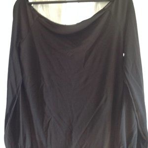 Black dressy off-shoulder top by White House/Black Market. Sz L